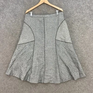 Basler Skirt Womens 20 Grey Wool Blend A-Line Zip Knee Length Lined 16704 - Picture 1 of 11