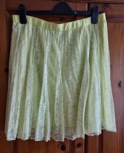ASOS  Green Lace Mini Skirt Size 16 - Picture 1 of 5