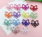 100pcs Mixed color Bowknot Lobster Chain Spring Chain DIY Keychain DIY