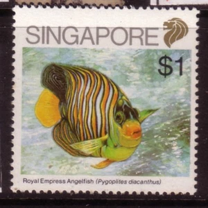 SINGAPORE.... 1989 $1 fish mnh....royal angel fish - Picture 1 of 1