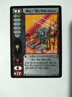 Battletech CCG "Man O' War Prime Gargoyle" Near Mint *WOTC* - Image 1 of 2