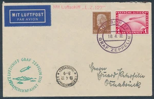 Zeppelin Südamerikafahrt 1932 Bordpost Rückfahrt Zeppelin Frankatur (S24334) - Bild 1 von 2