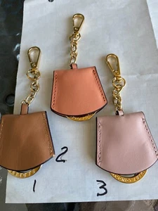 Radley London Purse Hang Tags Gold Tone Keyring Leather Sleeves Diff Colors NEW - Picture 1 of 5