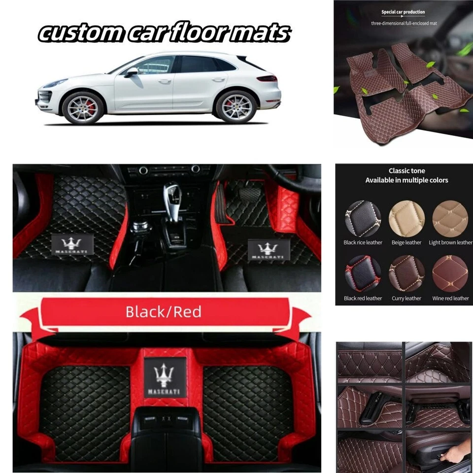 For Maserati All Models Car Floor Mats Leather Waterproof Auto Rugs Carpets Mats Foto 1 de 4