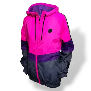 Official Twitch Windbreaker Jacket Colorblock Unisex Pink Mens Ladies Small S - Picture 1 of 9