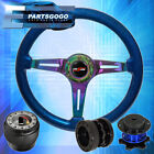 Metallic Blue Neo Chrome Steering Wheel Extender Quick Release For 84-89 Mr2
