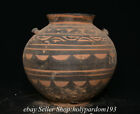 12" Old Chinese Ma Jia Pottery Water Vessel Double Ear Jar Pot