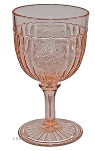 Hocking Mayfair / Open Rose Pink Pink Water Goblet - Picture 1 of 2