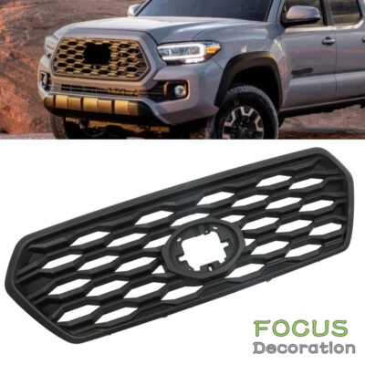 Parrilla delantera de malla negra mate para Toyota Tacoma TRD 2016-2023 solo inserto Foto 1 de 4