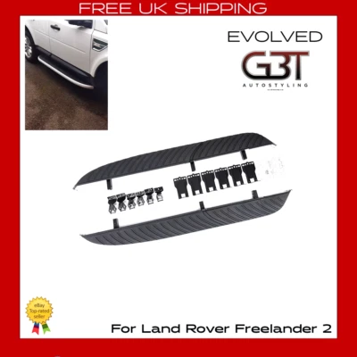 Land Rover Freelander 2 Side Steps Running Boards + Fitting Clips 2007-2015 UK - Image 1 of 4