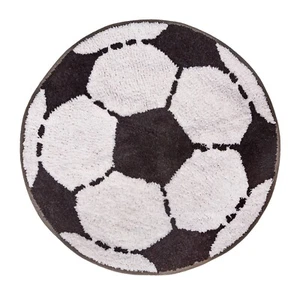 Sass and Belle Football Shaped Rug Children Bedroom Nursery Soft Playhouse - Picture 1 of 2