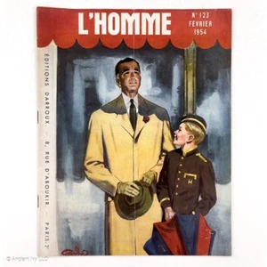 L'Homme, no 123 Feb 1954 - RARE Vintage Mid-Century French Menswear Magazine - - Picture 1 of 6