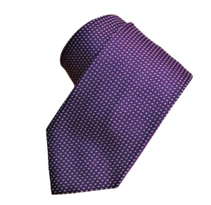 $440 New BRIONI Purple Gray Silver Geometric Woven Silk Tie made In Italy - Picture 1 of 15