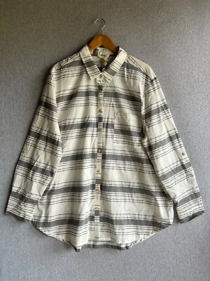 Blusa boho a rayas manga larga con botones 2XL Matilda Jane para mujer nueva con etiquetas Foto 1 de 4
