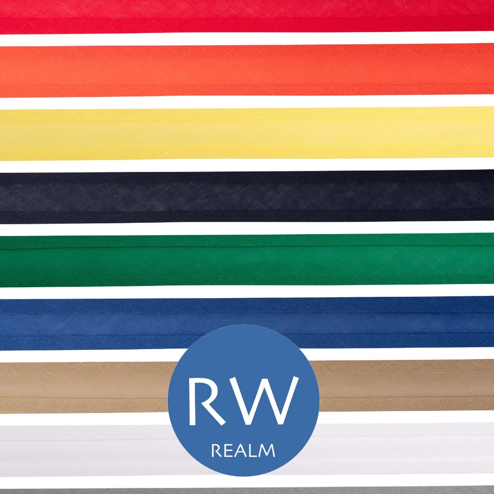 BIAS BINDING COTTON TAPE 25MM FULL RANGE OF COLOURS VARIOUS SIZES 1m 3m 5m UK - Image 1 of 1