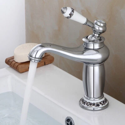 Nostalgie Einhebel Wasserhahn Bad Armatur Retro Waschbecken Mischbatterie Faucet - Bild 1 von 4