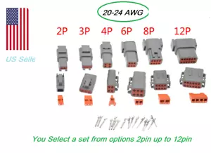 Kit elettrico connettore 12 pin grigio tedesco DTM 2 3 4 6 8 20-24 AWG - Foto 1 di 14