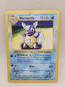 Wartortle 42/102 SHADOWLESS 1999 Base Set Pokemon Card - Picture 1 of 3