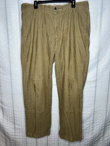 Polo Ralph Lauren Hammond Hose Herren 38x30 Chino Cord Plissee Bündchen hellbraun - Bild 1 von 7