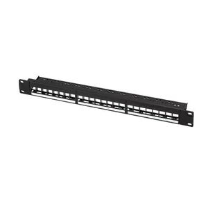 LOGILINK Patchpanel NK4065, 19", 24 Keystone-Module, schwarz - Bild 1 von 5