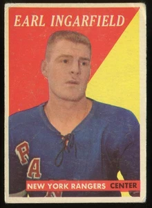 1958-59 Topps #18 Earl Ingarfield New York Rangers - Rookie Card - Picture 1 of 2