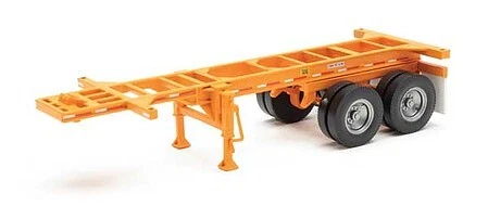 Walthers 949-4502 HO Scale 20' Container Chassis - Orange 2 Pack my