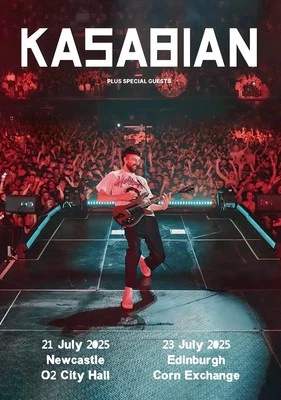 KASABIAN Happenings 2025 UK Tour NEWCASTLE – EDINBURGH - Wall Decor, No Frame - Image 1 of 4