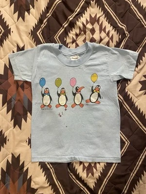 Vintage 1987 Stedman Single Stitch T Shirt Sea World Penguins Youth Toddler 6-8 - Image 1 of 4