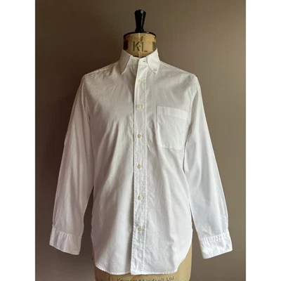 Camisa Mastai Ferretti Para Hombre Talla S Blanca Algodón Cuello Abotonado Foto 1 de 4
