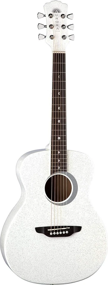 Luna Aurora Borealis 3/4-Size Acoustic Guitar - White Pearl Sparkle - Image 1 of 1