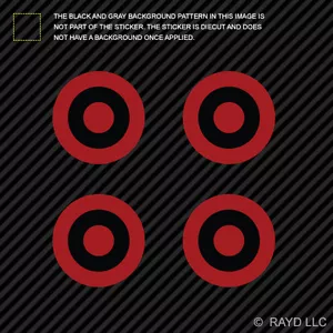 (4x) 1.5" Albanian Air Force Roundel Sticker Die Cut Angolan FASH ALB AL - Picture 1 of 1