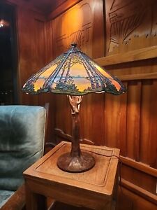 Handel Des Tree  table lamp, mission,arts and crafts