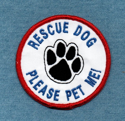 RESCUE DOG PLEASE PET ME - rescue dog vest patch | eBay