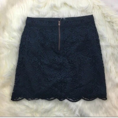 Hollister Navy Blue Lace Mini Skirt Size 1 - Image 1 of 4