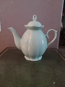 GRACE'S TEAWARE PEARL TEAL GREEN PORCELAIN TEA+COFFEE POT Tea Pot - Picture 1 of 7