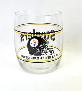 Pittsburgh Steelers NFL Football 13,5 oz doppio bicchiere d'acqua vecchio stile ~ MS - Foto 1 di 3