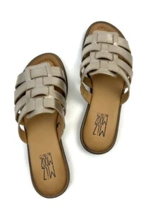 Miz Mooz Damen-Sandalen Leder Fischer-Pantoletten champagnerfarben metallic Größe 8,5 - Bild 1 von 8