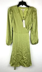 BCBGeneration Women’s Green Long Sleeve Wrap Dress Size 4 - Picture 1 of 3