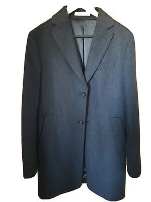 Zara Mens Wool Blend Coat, RRP £119, NEW - Image 1 of 4