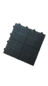 11x Kunststofffliesen Terrassenfliesen Bodenfliesen 30 x 30 cm schwarz (207176) - Bild 1 von 1