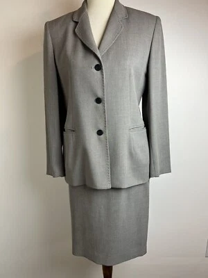 Traje de vestir vintage para mujer Garfield and Marks con blazer y falda punto oscuro Foto 1 de 4