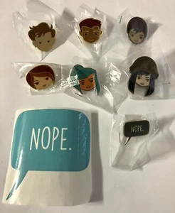 Skybound Netflix Oxenfree Game Yesterdays Complete Pin Set Lot Of 7 + Sticker - Picture 1 of 6