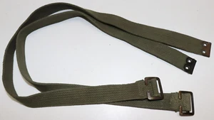 British p37 od cotton equipment utility straps blackenedbrass 1"wx24" Pair E5207 - Picture 1 of 4