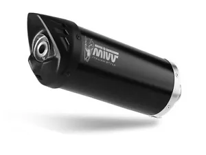 MIVV MOVER BLACK STAINLESS STEEL SILENCER FOR VESPA GTS 300 2021-2024 - Picture 1 of 4