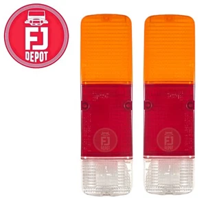 TAIL LIGHT LENS FJ40 FJ43 BJ40 LAND CRUISER OEM GENUINE 1973-84 LH RH SET OF 2 - Foto 1 di 2