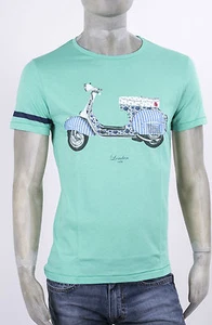 MODS LONDON TOUR T-SHIRT MIT VESPA PRINT WEISS-DENIMBLAU-SMARAGDGRÜN - Bild 1 von 4