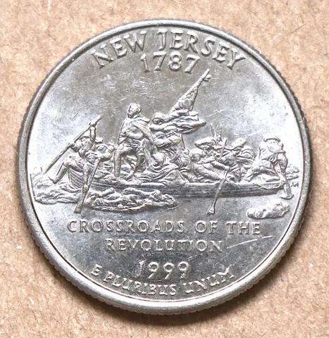 1999 D New Jersey State Quarter circulated Cover