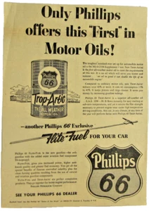 Vintage 1954 PHILLIPS 66 Gasoline Gas Newspaper Print Ad - Picture 1 of 1