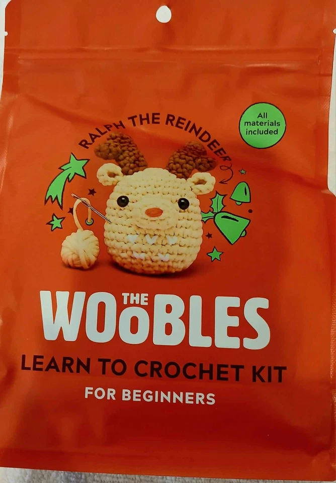 The Woobles Ralph The Reindeer Learn To Crochet Kit For Beginners