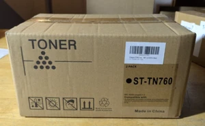 [Paquete de 2] Cartucho de tóner de alto rendimiento TN760 para Brother MFC-L2710DW HL-L2395DW nuevo - Imagen 1 de 5